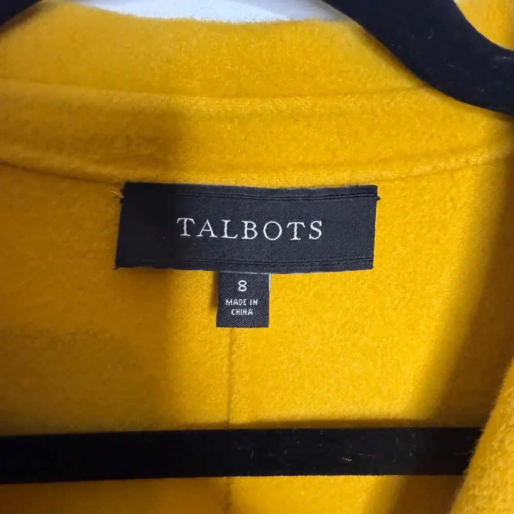 Talbots Womens Yellow Wool Jacket Size 8 - Picture 3 of 7